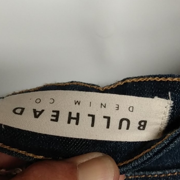 Bullhead Brand High Rise Raw Hem Jean Short Shorts - Picture 8 of 14